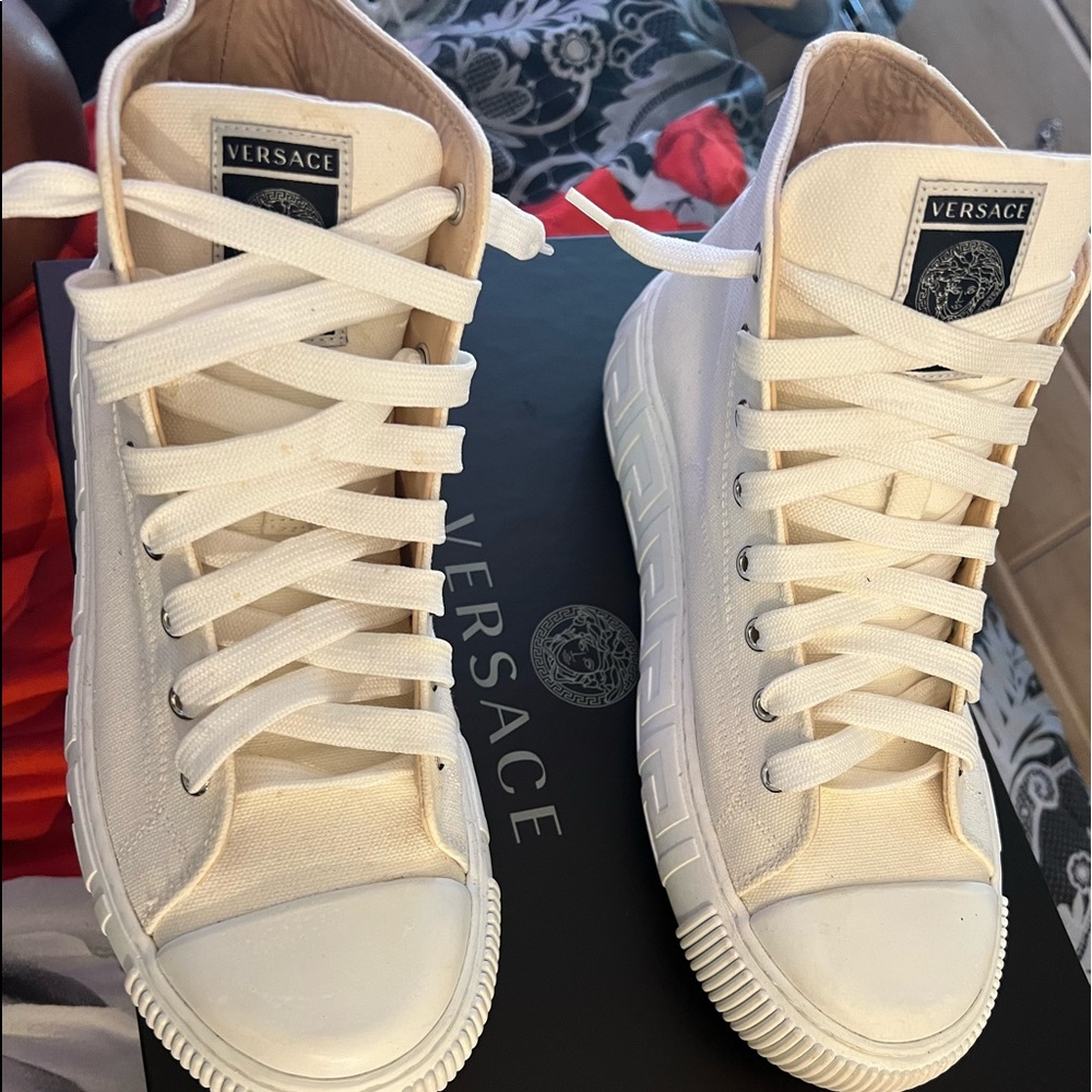 *Authentic* Versace white sneakers size 9